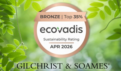 遠隆進口洗沐合作夥伴Gilchrist & Soames 榮獲 EcoVadis Bronze 國際永續認證