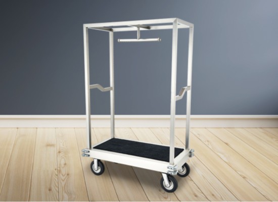 XL-21-砂鋼(封釉啞光)行李車-(黑毯8"超靜音輪)